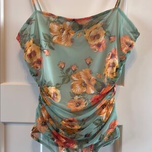 Floral Green Bodysuit